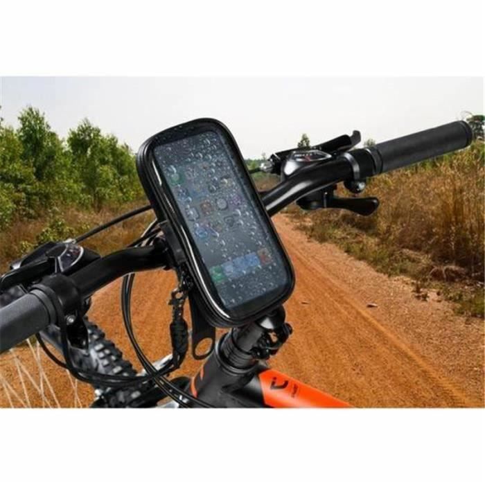 Motorcycle Phone Holder, Bicycle Phone Holder with Waterproof Case for All Types of Smartphones Up To 5.5 COSKF33075