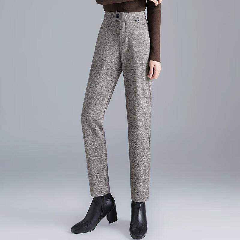 Women's High-Waist Straight-Leg Commuter Trousers