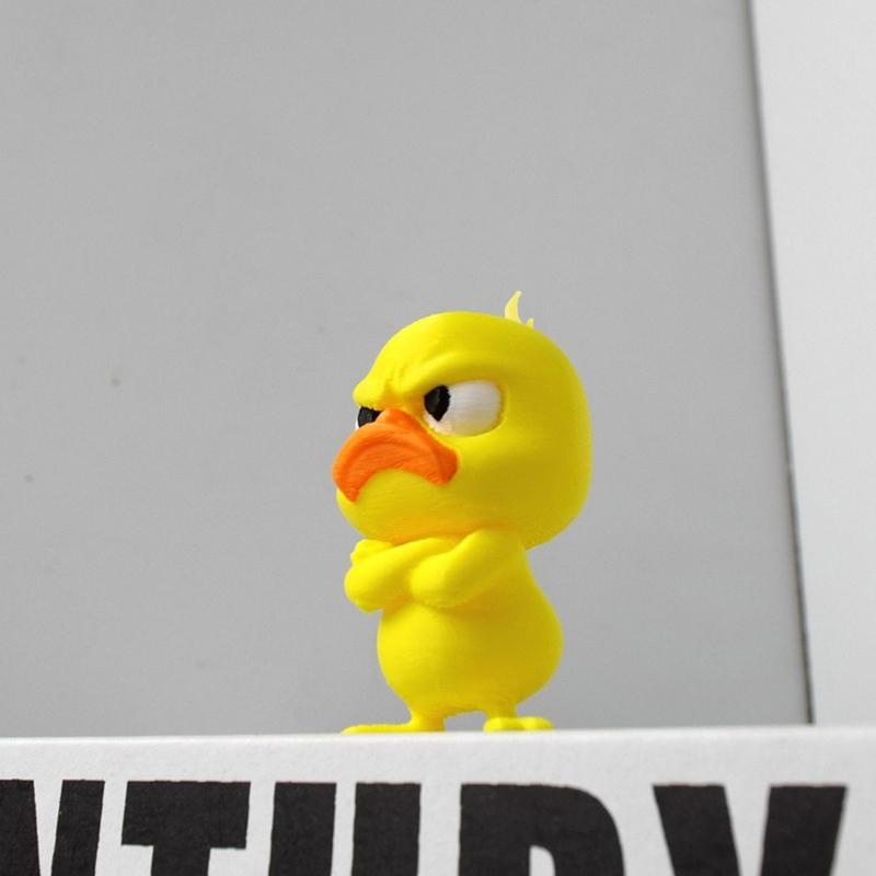 Angry Little Yellow Duck Desktop Ornaments Compacts Size for Children Toy and Home Decoration