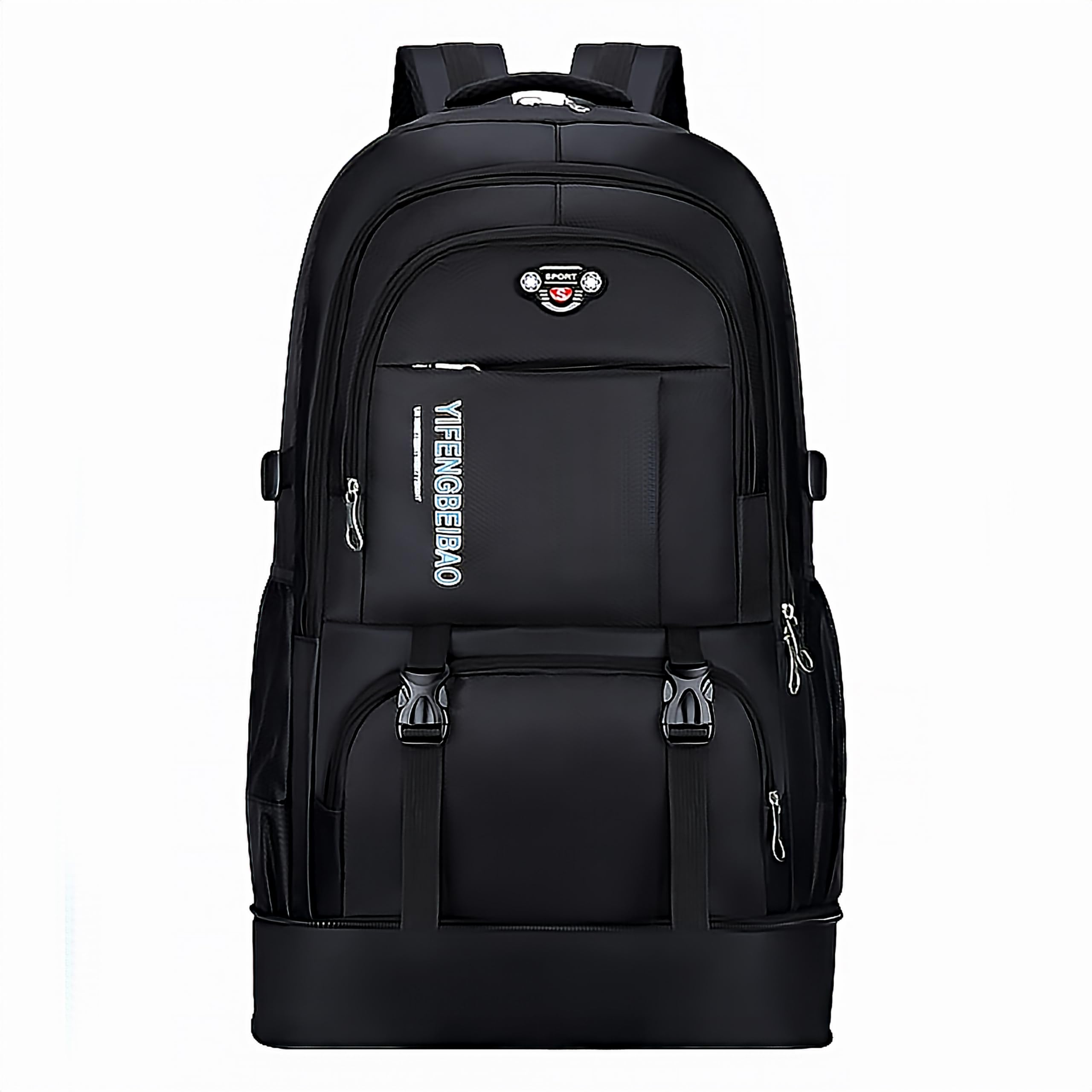 

Kanamaru Large Outdoor Sports [HSE Shoten] Backpack, Rucksack, Multi-Pocket, Capacity, Approx. 65L, Mountaineering, Camping, (Black) чёрный