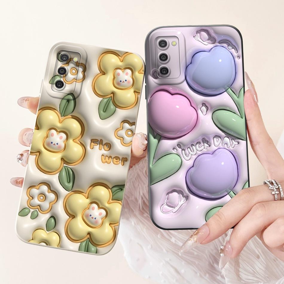 For Samsung Galaxy A03S A02S Cute Panda Rabbit Cartoon Soft Silicone Case For Samsung A02s A03s Camera Protective Phone Cases