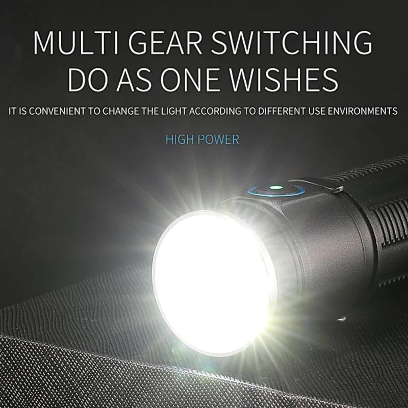 Powerful 6 LED EDC Flashlights 3000Lumen Portable Rechargeable Torch Outdoor Waterproof Hiking Camping Emergency Work Light