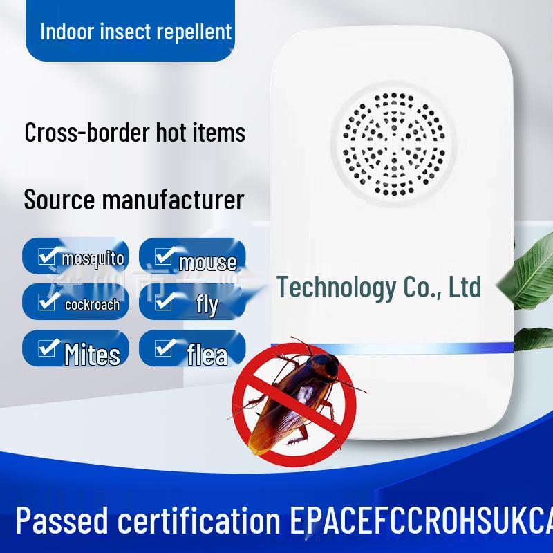 Ultrasonic Pest Repeller: Mosquito, Cockroach & Rat Control Device EU Standard