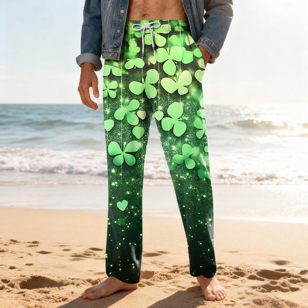 Men's Home Soft Pajama Pants Drawstring With Pockets Casual Sports Pants