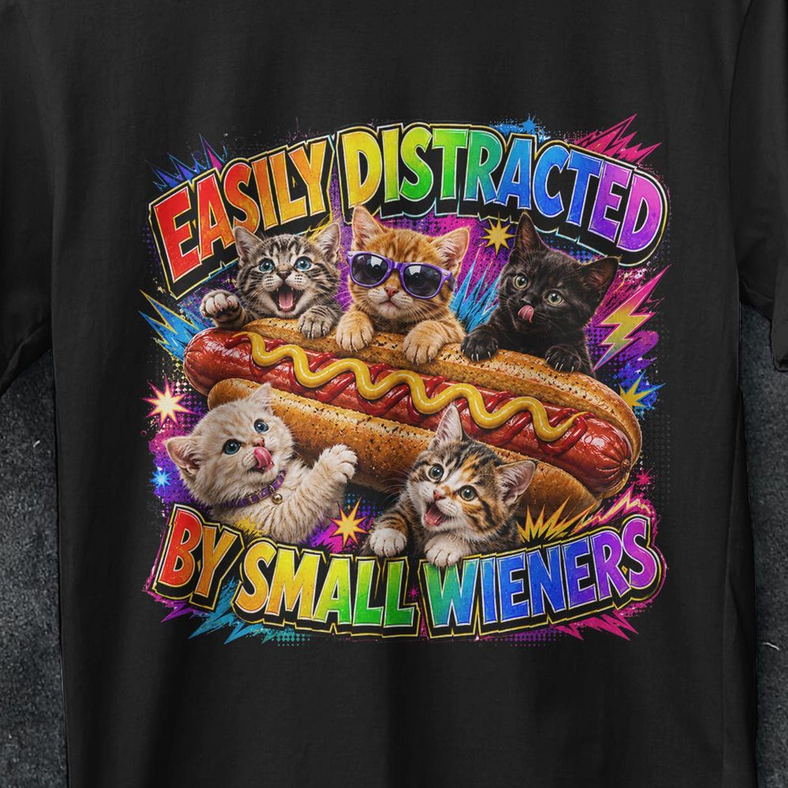 Easily Distracted By Small Wieners Funny Dachshund Dog Meme Bootleg, Inappropriate Shirt, Aesthetic shirt, Unhinged Shirt, Offensive T shirt M
