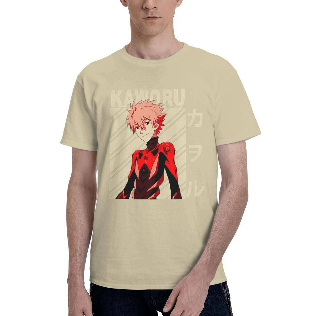 kaworu nagisa Vintage Art Mens T Shirt EVA Hipster Tee Shirt Short Sleeve Round Neck Cotton Printing Clothing TShirt