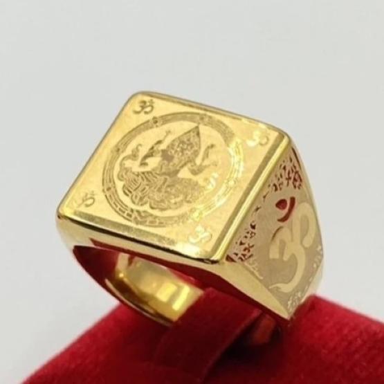 Hinduism Buddha Ganesha Elephant Head God Ring Powerful Success Amulet Blessings Jewelry Vintage Gifts Protect Travel Health Lucky Rich