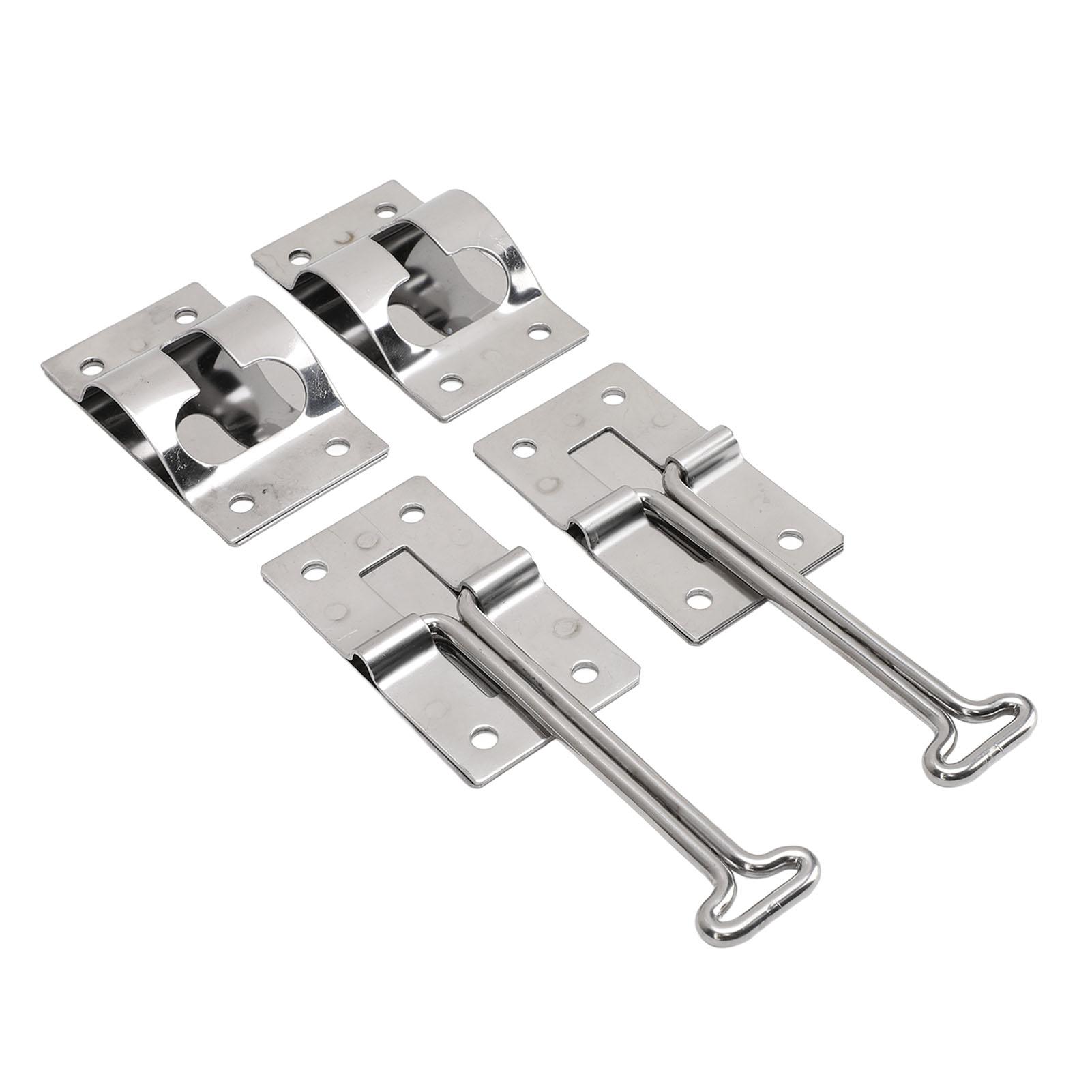 

2PCS RV Door Latch 304 Stainless Steel Multifunctional T Style Entry Door Catch Holder for Cargo Trailer Camper Truck 4 4 inches