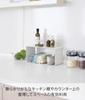 Yamazaki Tower Stackable Kitchen Steel x D14 x Model 3789 L-Shaped Rack, White, Approx. W30.5 H14cm,