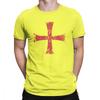 Herren T-Shirt Distressed Kreuzritter Templerorden Kreuz T-Shirts Premium Baumwolle T-Shirt Rundhals T-Shirt Kurzarm Kleidung Übergröße
