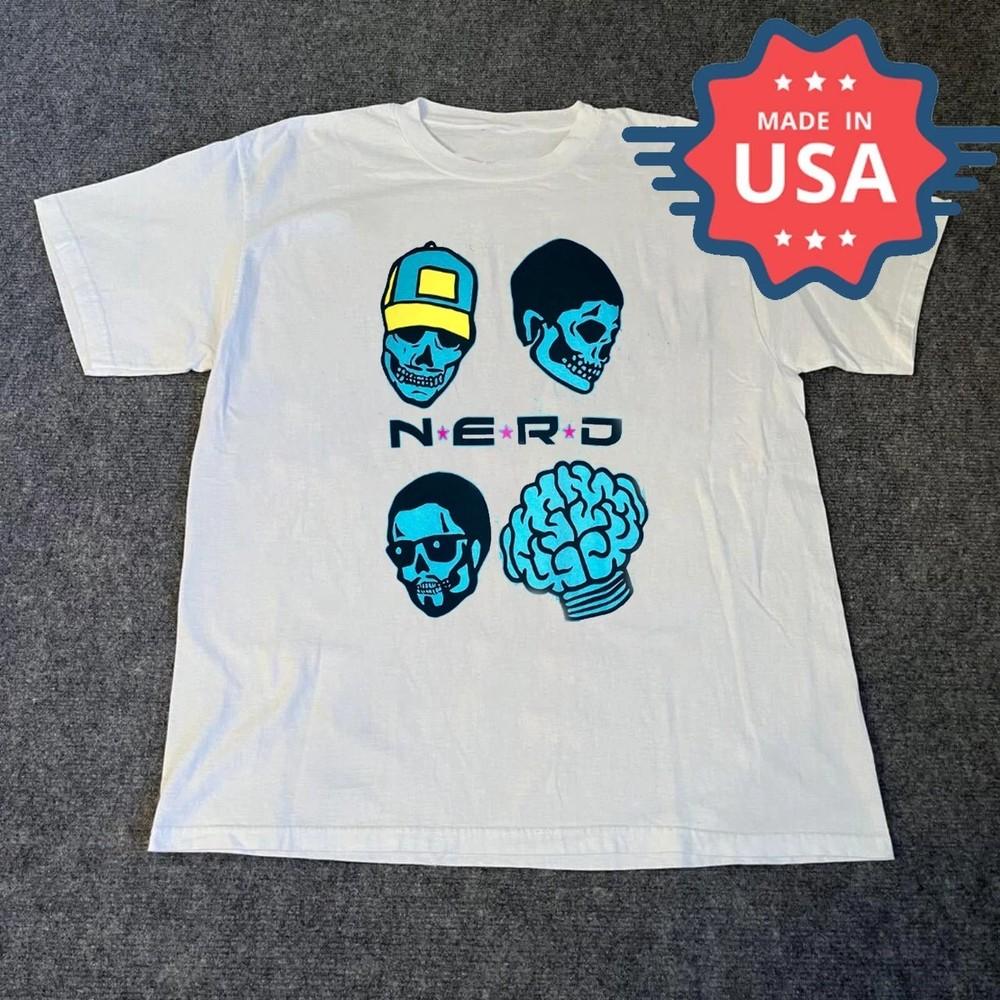 

N.E.R.D. Band 20 Years Shirt Unisex Concert S to 5XL Short sleeve White CS179 Unisex T-Shirt XL