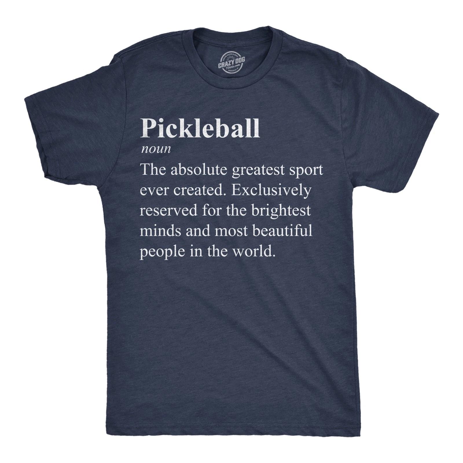 Mens Funny T Shirts Pickleball Definition Sarcastic Graphic Novelty Tee for Men XXL