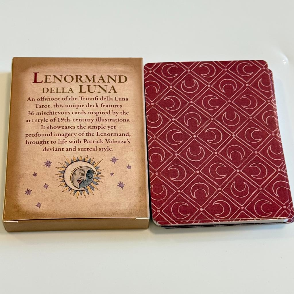 Lenormand Della Luna Oracle Deck English 36Pcs Divination Fate Tarot Oracle Cards Party Entertainment Board Game Cards