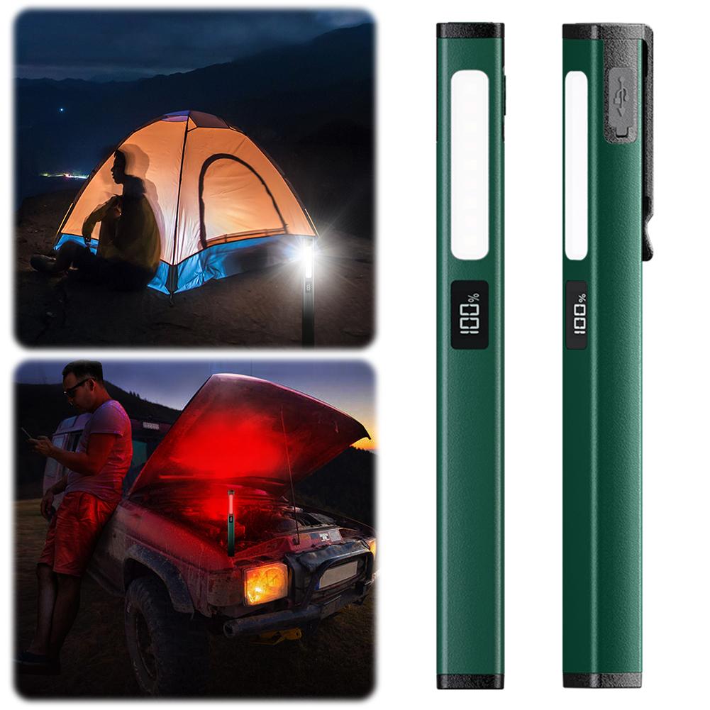 LED+SMD Medical Handy Pen Light with Pen Clip Work Inspection Flashlight 120LM Medical Nursing Pen Pupil Lamp 400mAh for Camping