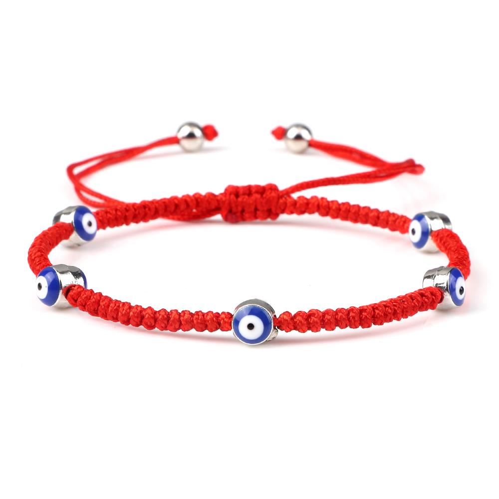 New Red Nylon Thread Evil Eye Braided Bracelet for Women Men Vintage Butterfly Elephant Couple Jewelry Gift