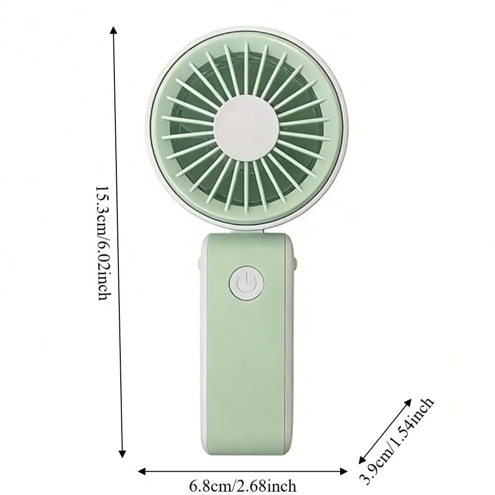 Foldable Portable Electric Fan Quiet Operation 3 Speeds Neck Hanging Small Fan with Hanging Rope Low Noise for 3.7V500MAh