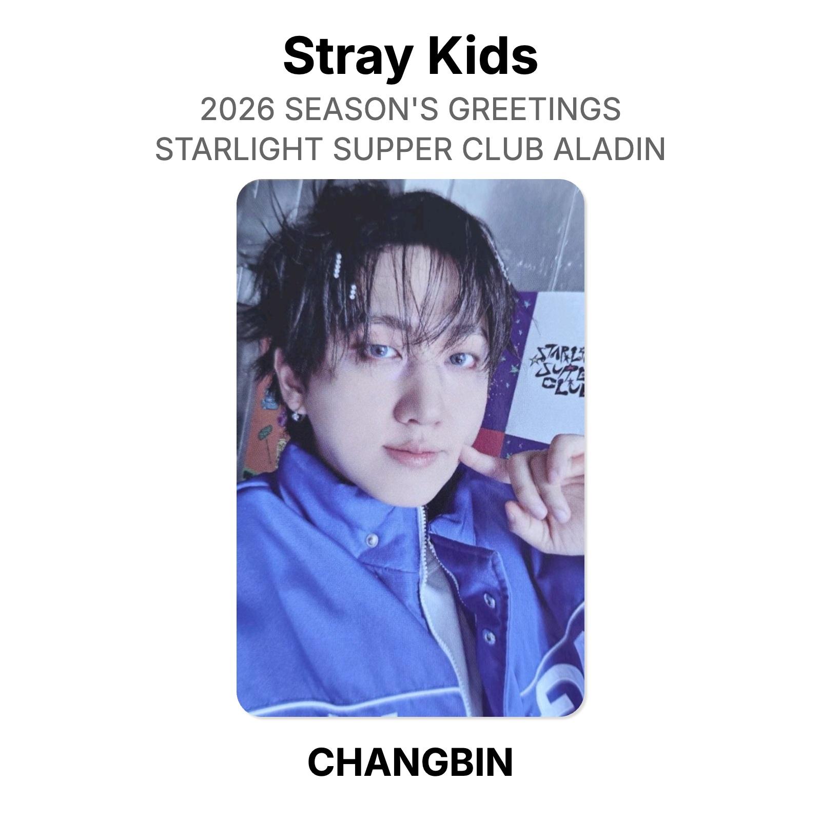 Stray Kids 2026 SEASON S GREETINGS STARLIGHT SUPPER CLUB ALADIN Official Photocard CHANGBIN