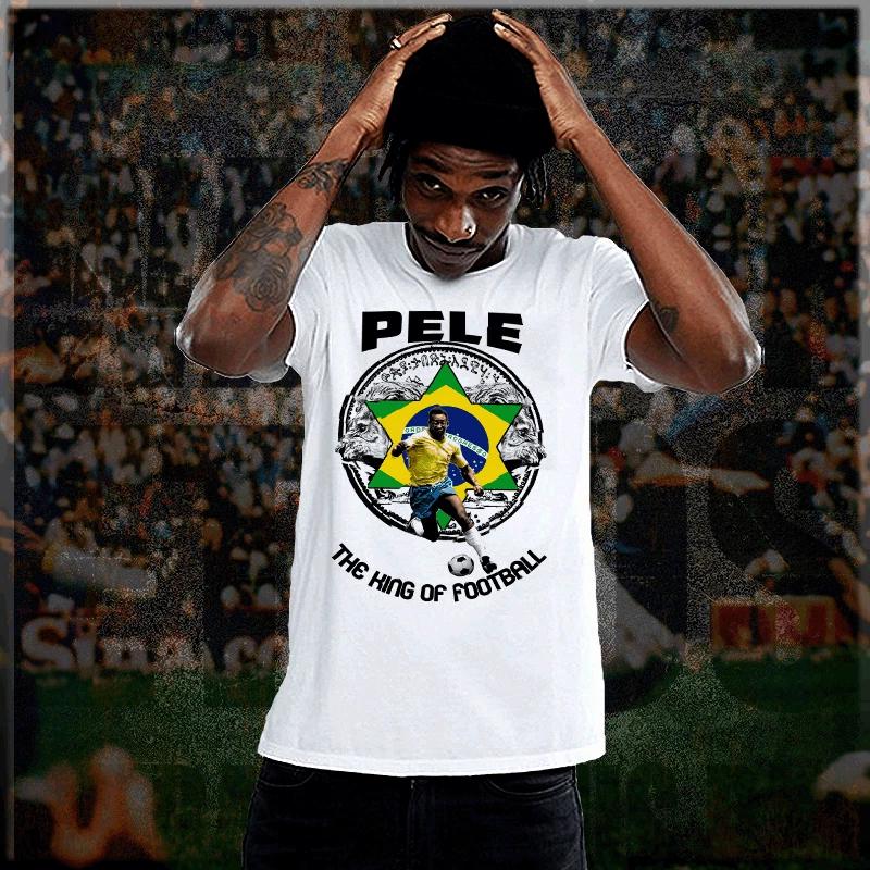 Soccer t-shirt S-3XL, Pele Brazilian Retro Football Legend, World Cup, Brazil S