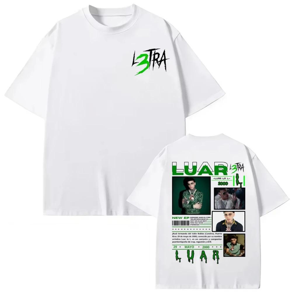 Summer Fashion Casual Loose T Shirts Hot Sale Rapper Luar La L Tshirts Unisex Women Clothing Harajuku Hip Hop Short Sleeve Tshirt