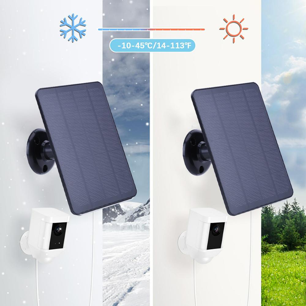4W 5V Solar Panel Kit with 9.8FT Charging Wire Portable Solar Panel 360 Rotating for Ring Spotlight Camera/Ring Stick Up Camera