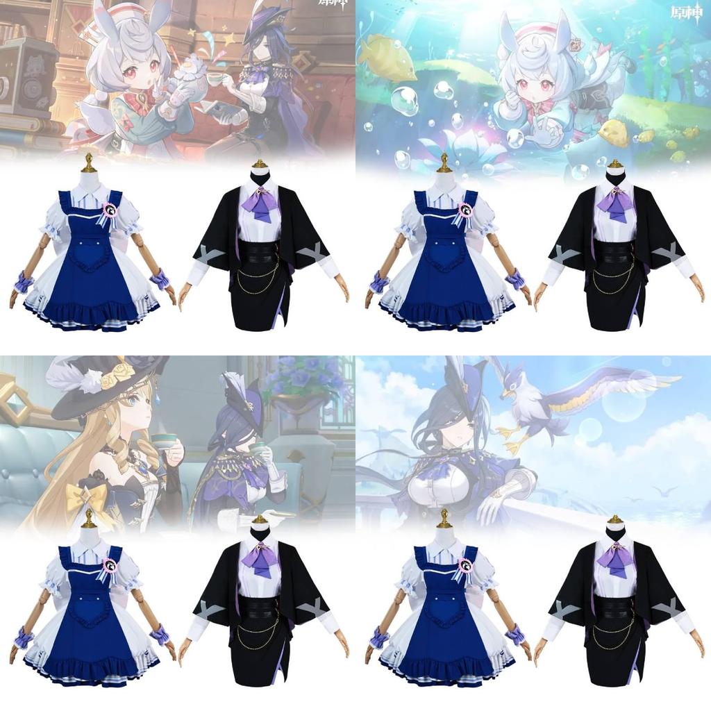 Genshin Impact Cosplay Outfit For Klee Featuring Cute And Vibrant Blue And Black Colors