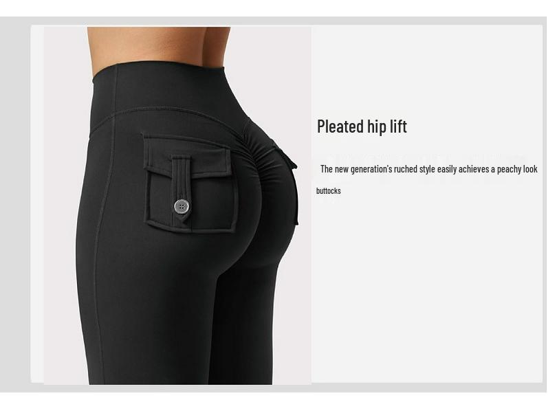 Custom Outdoor Peach Yoga Flare Pants - Stylish, Pocketed, Sport & Workwear for Women