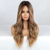 European and American Chemical Fiber Medium Gradient High Temperature Silk Long Curl Wig