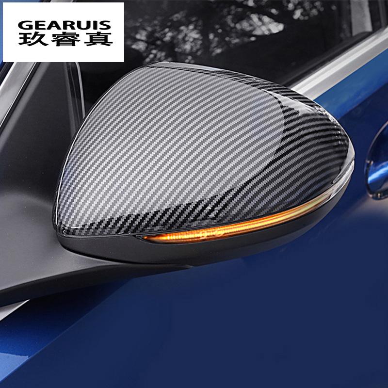 Car Styling Carbon Fiber for Mercedes Benz C Class W206 2022 C200 C300 C260 Rearview Mirror Frame Cover Sticker Trim