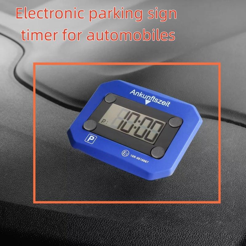 1pc Car Electronic Parking Sign Screen Timer Parking Clock Card Plastic Vehicle Parking Card Timer Suitable For Cars And Trucks