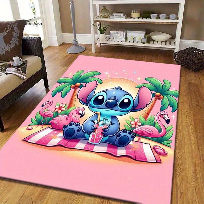 1pc Stitch Pattern Area Rug Soft Flannel Floor Mat for Living Room,Office,Bedroom and Carpet