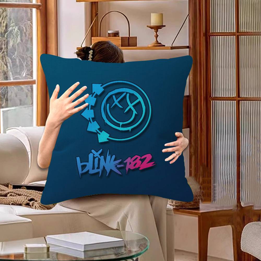 1PC Famous Punk Band BLINK-182 Cushion Cover Car Throw Pillow Case For Sofa Car Christmas Gift 40x40cm 45x45cm