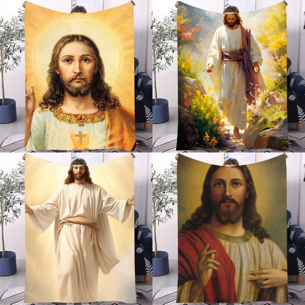 J-Jesus C-Christianity P-Priest Blanket Design Lightweight For Dorms, Naps, Living Room, Office,Sofa,All-Season