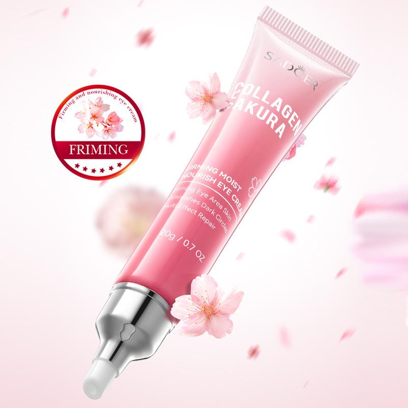 Kirschblüten-Kollagen Elastische Augencreme SADOER Straffende und Feuchtigkeitsspendende Augencreme