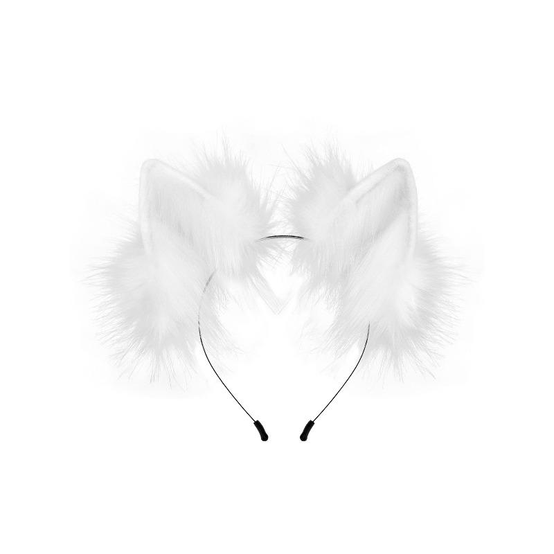 Plush Simulation Handmade Animal Ear Headband, Plush Dress Up Wolf Ear Headband Cosplay Play Lone Wolf Hair Accessories