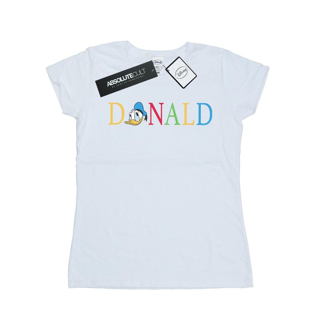 Disney Womens/Ladies Donald Duck Letters Cotton T-Shirt