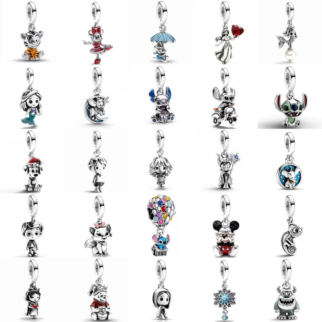 925 Silver Mermaid Princess Witch Flying Elephant Charm Beads DIY Jewelry Fashion Jewelry Accessories
