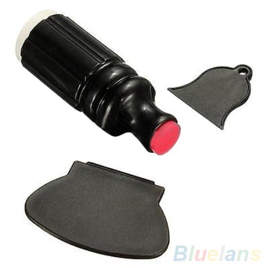 1 set di strumenti per manicure per unghie artistiche con raschietto per timbri di vernice polacca