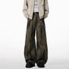 Spring 2025 Pleated Wide-Leg Denim Jeans - Dirty Dye
