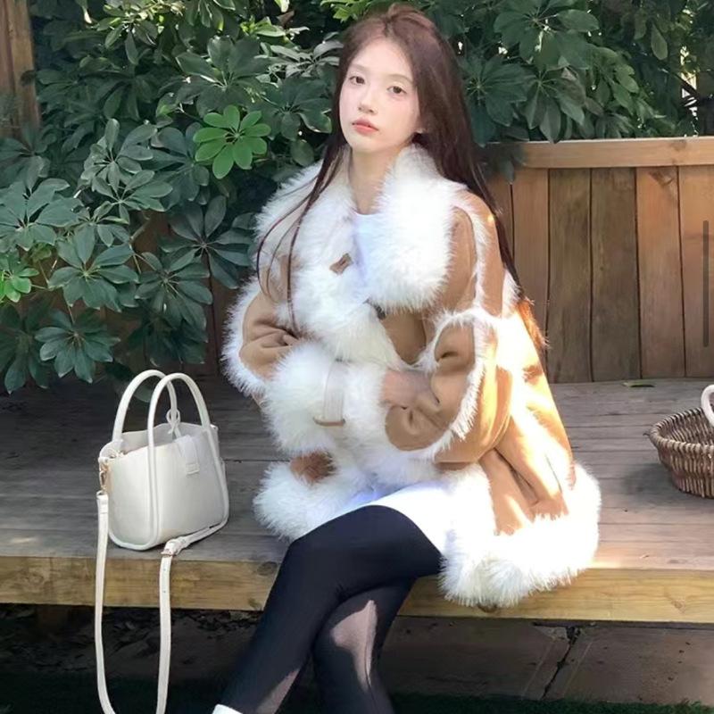 Fur Integrated Jacket Women's New Pie Overcome Plush Fur Liner Light Thermal Fur Coat Winter