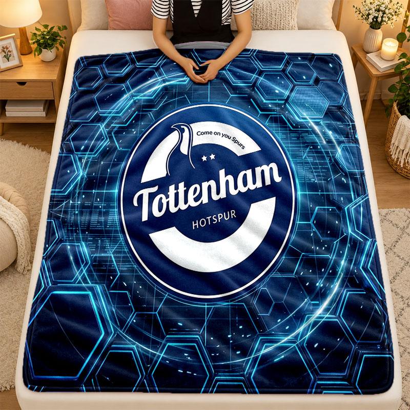 Flanell-Decke Tottenham Hotspur Warm Weich Überwurfdecke für Innenbereich Sofa Bett Wohnzimmergebrauch