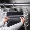 5 Tier Non Slip Multi Layer Clothes Hanger for Wardrobe Organization Space Saving Closet Storage Rack for Pants Ties and Scarves