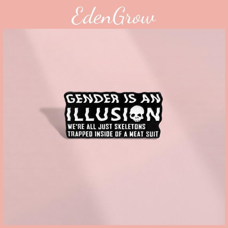 Punk Stylish Black Inspired Brooch With Eyecatching English Letter And Skull Pattern Great For Unisex Fashion And Acces Costume