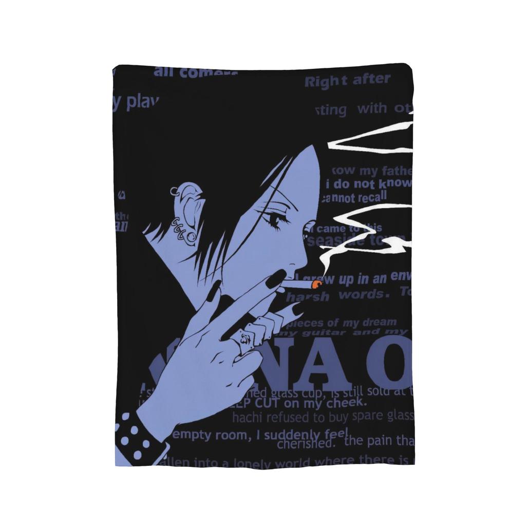 Nana Anime Manga Blankets Flannel Autumn/Winter Portable Super Warm Throw Blanket for Bed Office Bedspread