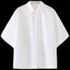 2024 Women's New French Style Temperament Casual All-Matching Loose Short Sleeve Poplin White Shirt 4786056 251