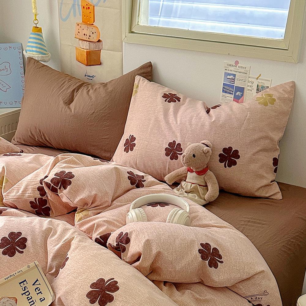 Cartoon Washed Cotton Pillowcases - Adult Spring Pair 48x74cm