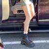 Black British Platform Martin Boots Women's 2025 New Summer Retro Small Man Height Increase and Thin Short Boots