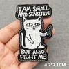 Team Cat Embroidery Patches Appliques For Clothing Diy Sewing Iron On Patches Punk Cartoon Stripes Decoration Accessories