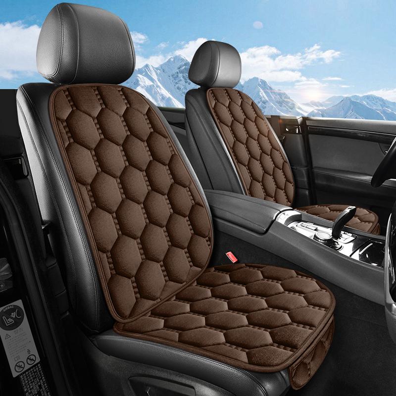 Winter Warmth Thicken Auto Seat Cushion Universal For All Seasons Fleece Anti-Slip Backrest Pad Comfortable And Breathable