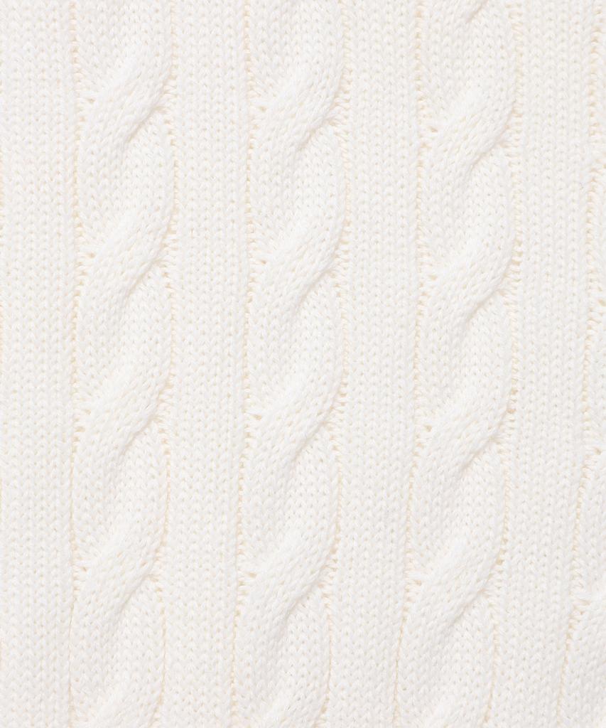 WACKY WILLY Women'S Cable Open Collar Pullover Cream