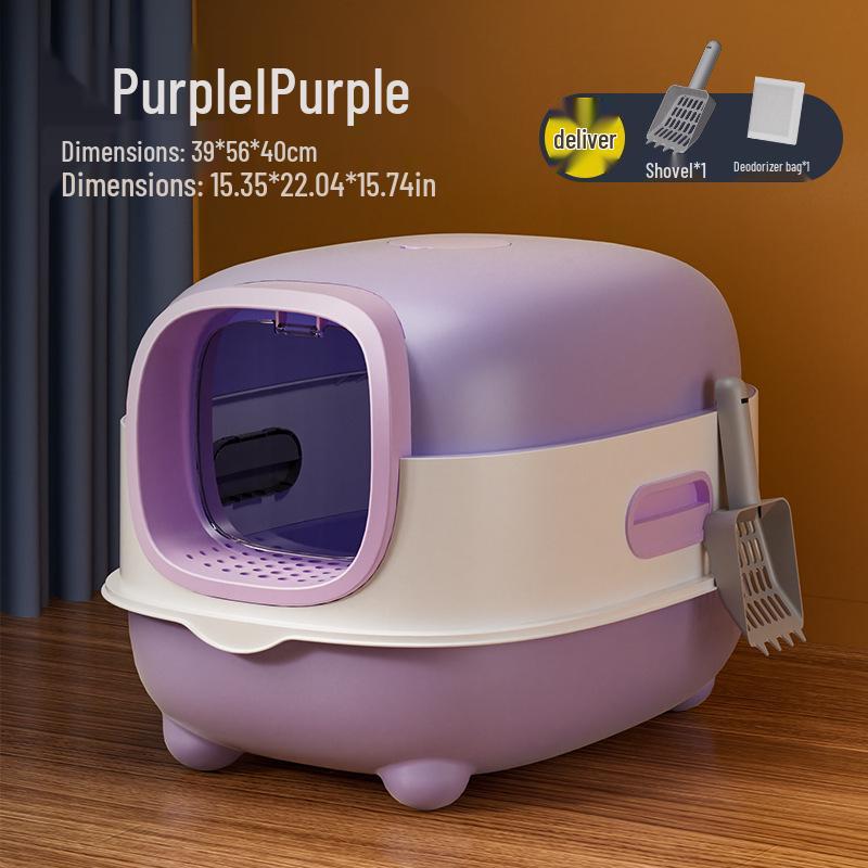 Smart UV Sterilization Large Enclosed Anti-Splash Cat Litter Box